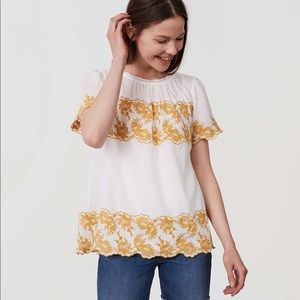 LOFT Petite Gilded Garden Top